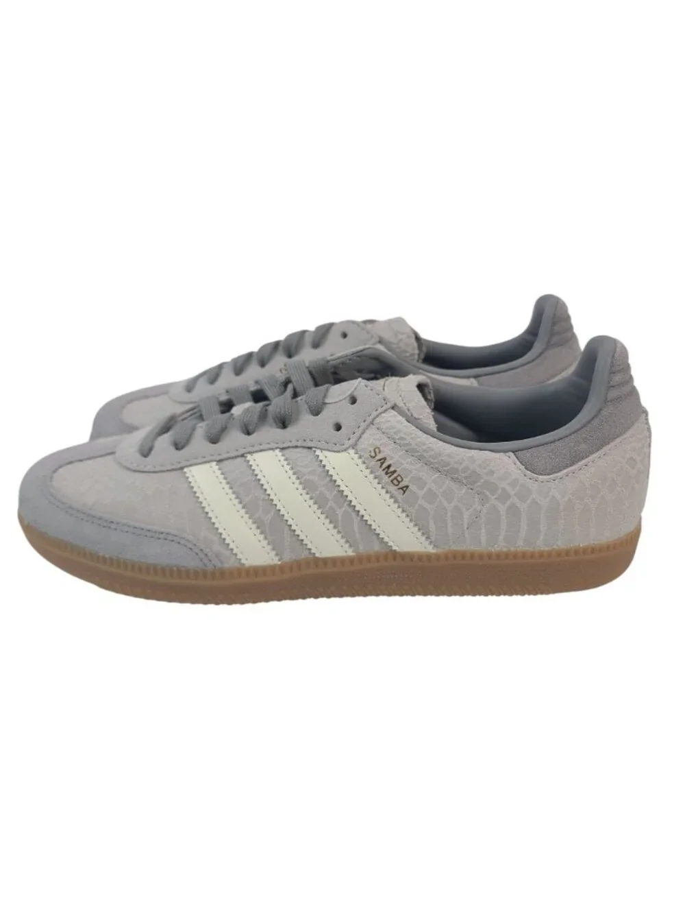NEW Adidas Samba OG Men's Shoes Grey White Size 8.5 US Suede